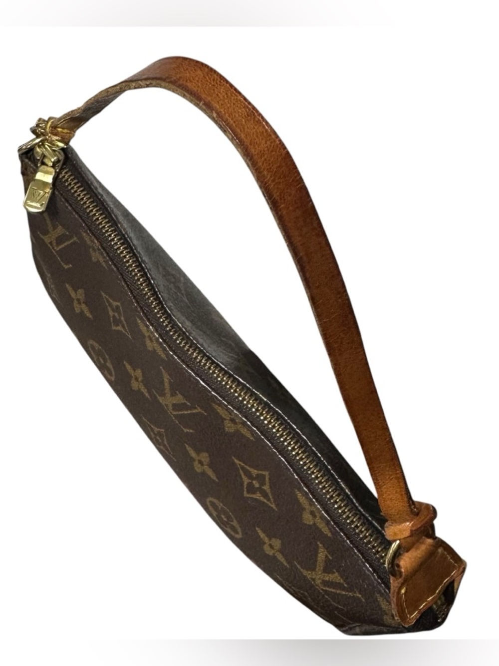 Louis Vuitton Monogram & Vachetta Leather Pochette Mini Bag - Picture 9 of 15